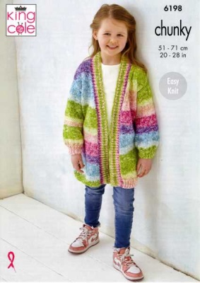 Knitting Pattern - King Cole 6198 - Hedgerow Chunky - Child's Jacket & Sweater